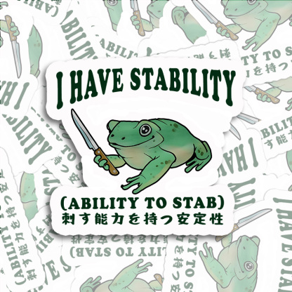 Tokyo-Tiger Mentally Stable Assassin Frog Sticker