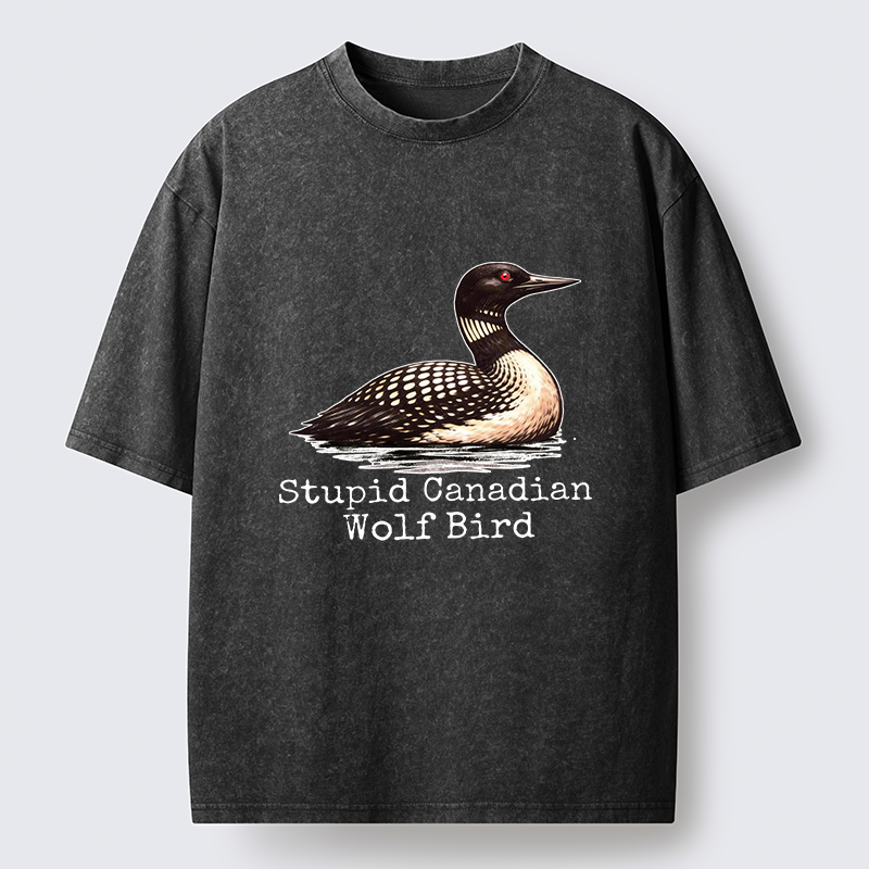 Tokyo-Tiger Funny Wolf Bird Meme Washed T-Shirt