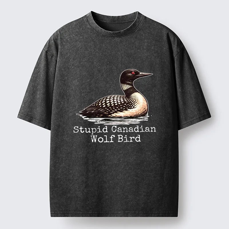 Tokyo-Tiger Funny Wolf Bird Meme Washed T-Shirt