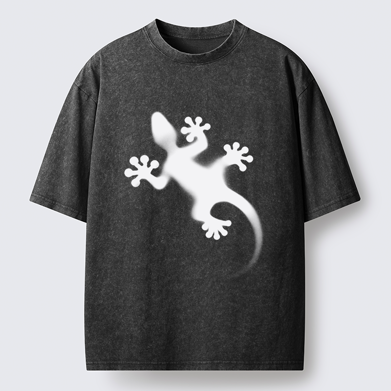 Tokyo-Tiger Gecko Silhouette Washed T-Shirt