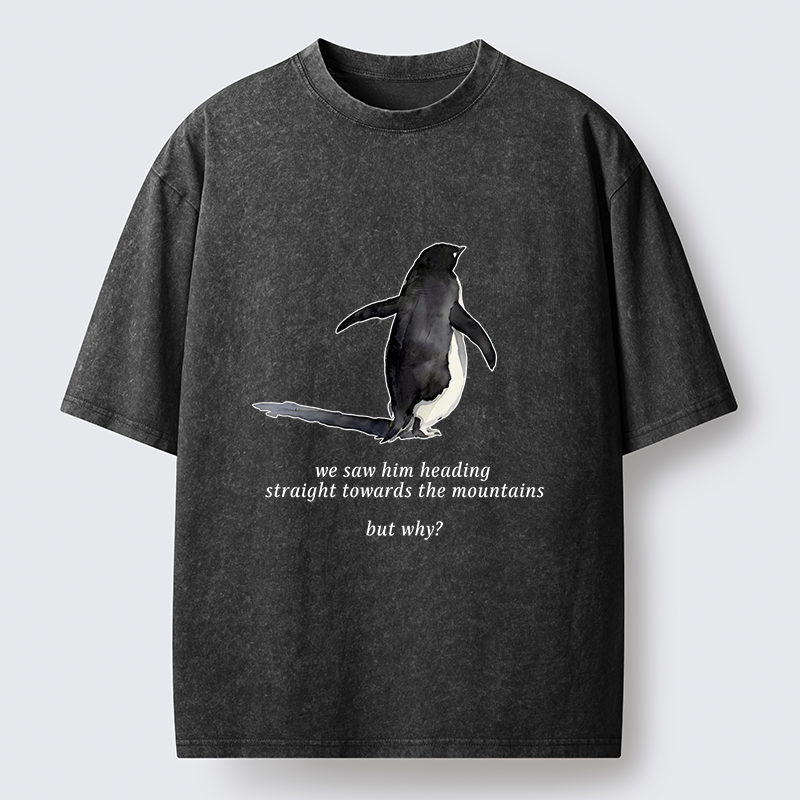 Tokyo-Tiger Lonely Penguin Washed T-Shirt