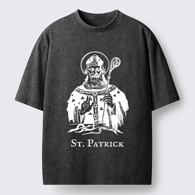 Tokyo-Tiger Catholic Saint Patrick Washed T-Shirt
