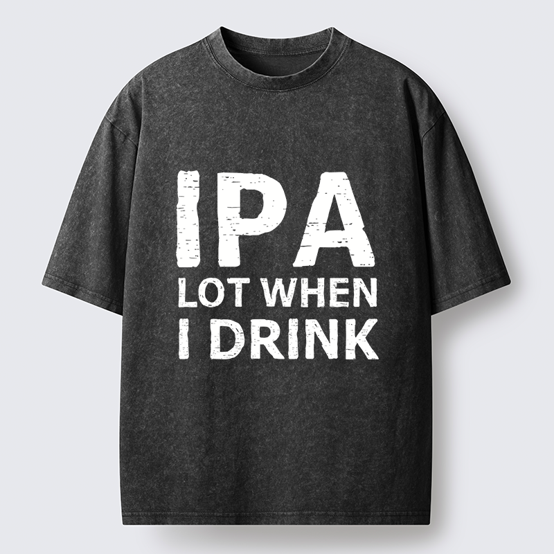 Tokyo-Tiger Funny IPA Lot Beer Washed T-Shirt