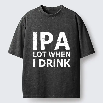 Tokyo-Tiger Funny IPA Lot Beer Washed T-Shirt