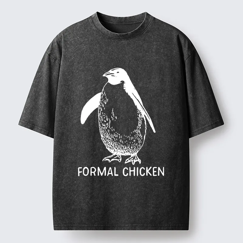 Tokyo-Tiger Funny Penguin Joke Meme Washed T-Shirt