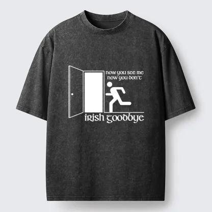 Tokyo-Tiger Irish Goodbye Exit Washed T-Shirt