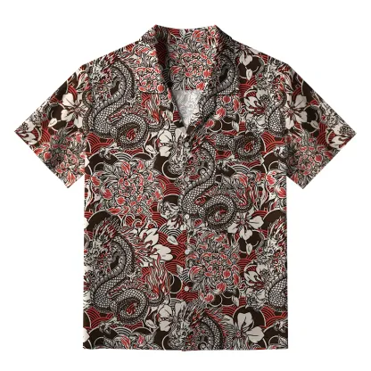 Tokyo-Tiger Japanese Retro Dragon Hawaiian Shirt