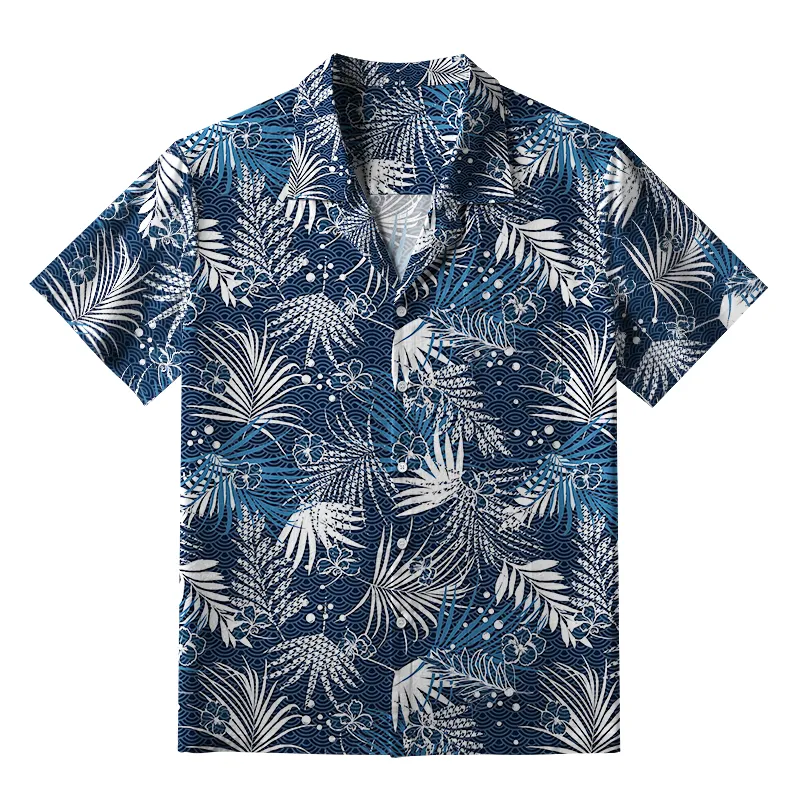 Tokyo-Tiger Exotic Leaves Aloha Hawaiian Shirt