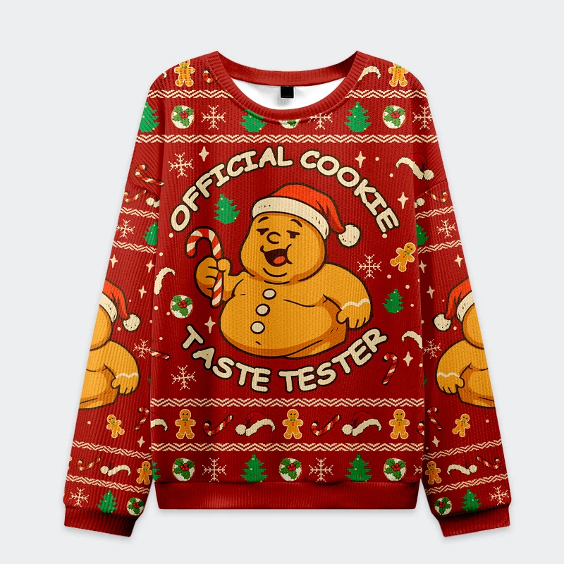 Tokyo-Tiger Cookie Tester Christmas Ugly Sweatshirt
