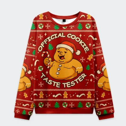 Tokyo-Tiger Cookie Tester Christmas Ugly Sweatshirt