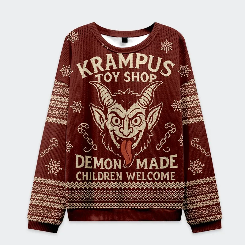 Tokyo-Tiger Terrible Krampus Christmas Ugly Sweatshirt