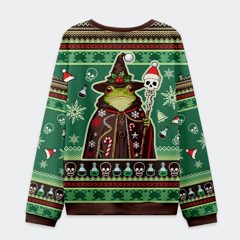 Tokyo-Tiger Frog Wizard Christmas Ugly Sweatshirt