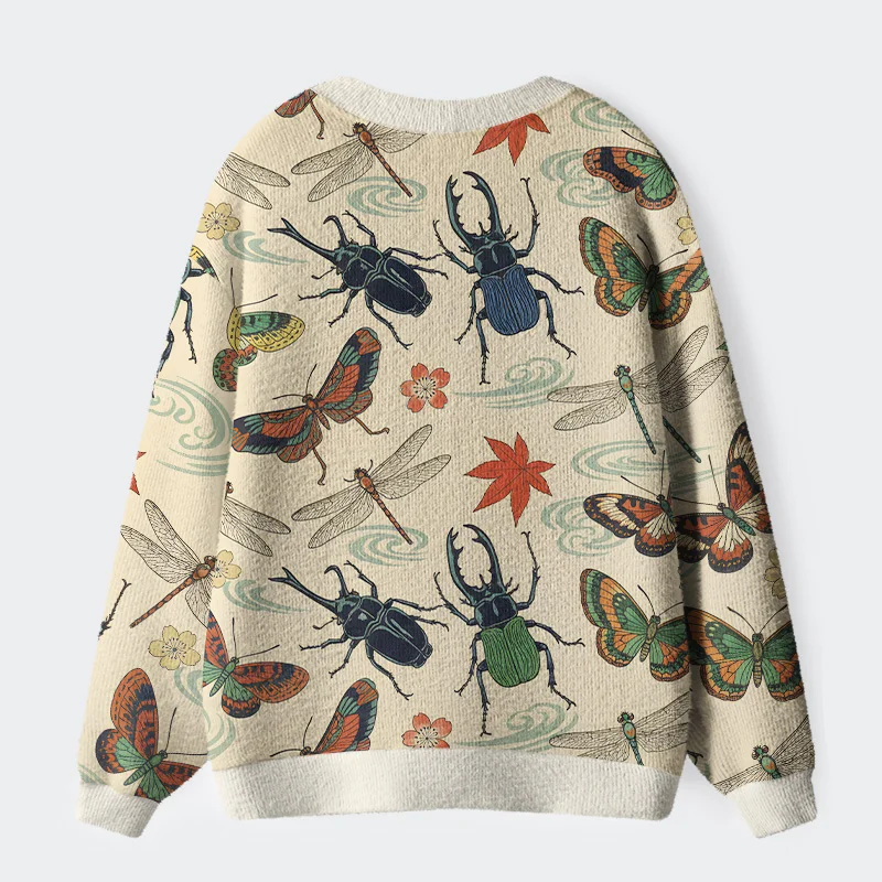 Tokyo-Tiger Insect World Ugly Cardigan Sweater