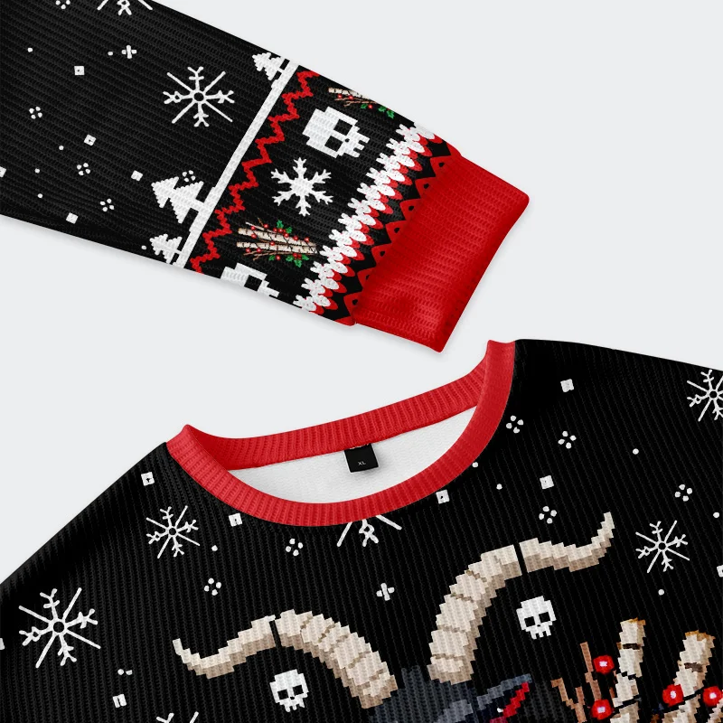 Tokyo-Tiger Terrifying Krampus Christmas Ugly Sweatshirt