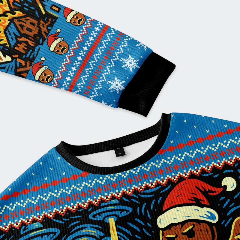 Tokyo-Tiger Gingerbread Man Causes Disruption Christmas Ugly Sweatshirt