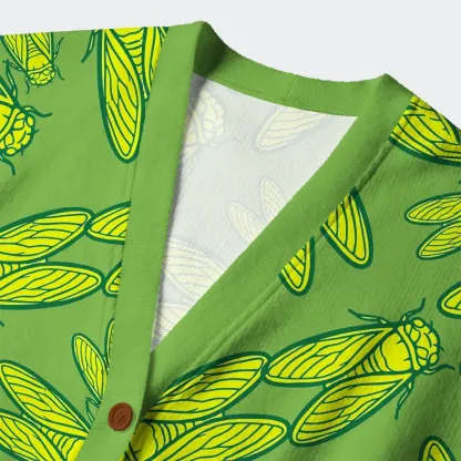 Tokyo-Tiger Cicada Ugly Cardigan Sweater