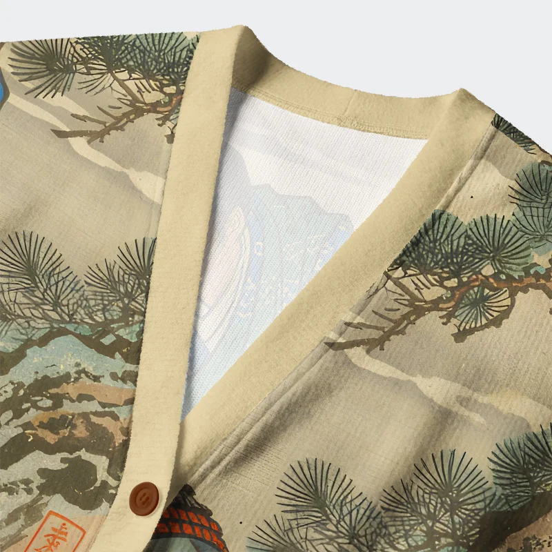 Tokyo-Tiger Samurai Kills Monkey Ugly Cardigan Sweater