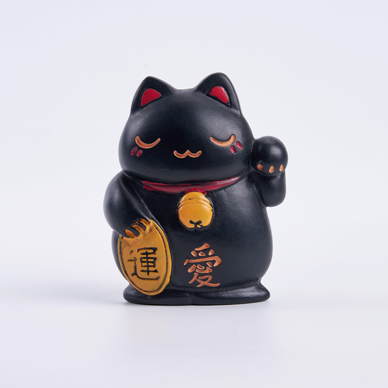 Tokyo-Tiger  Black Maneki-neko Kawaii Fridge Magnet