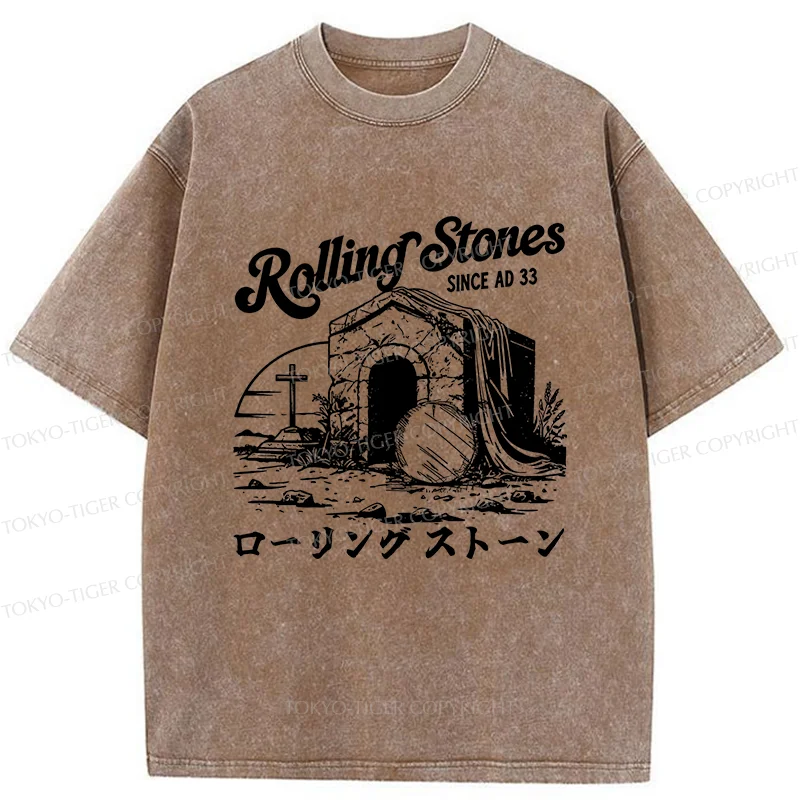 Tokyo-Tiger Funny Easter Washed T-Shirt