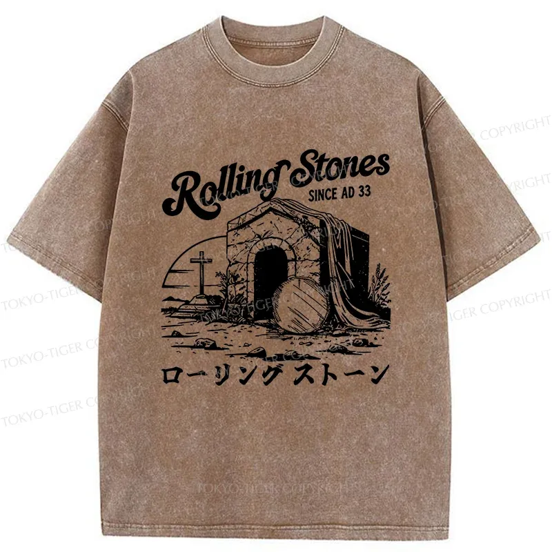 Tokyo-Tiger Funny Easter Washed T-Shirt