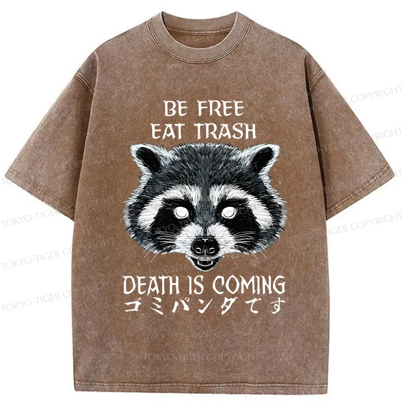 Tokyo-Tiger Be Free Eat Trash Washed T-Shirt