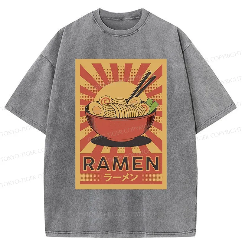 Tokyo-Tiger Retro Ramen Washed T-Shirt
