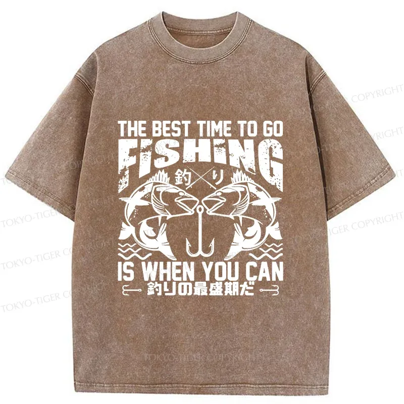 Tokyo-Tiger Peak Fishing Season Washed T-Shirt