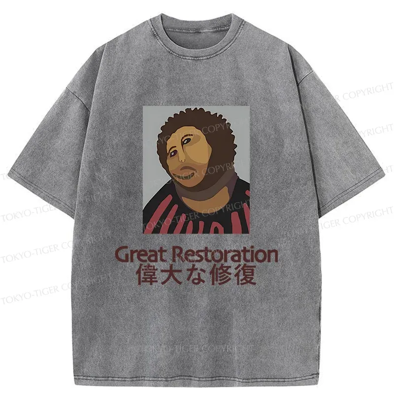Tokyo-Tiger Great Restoration Washed T-Shirt