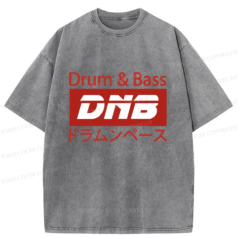 Tokyo-Tiger Drum & Bass Japanese Washed T-Shirt
