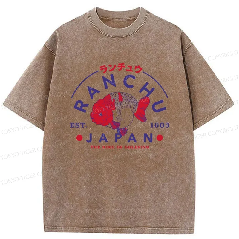 Tokyo-Tiger Japanese Goldfish Washed T-Shirt