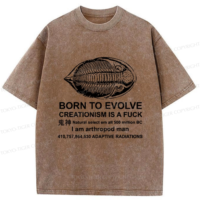 Tokyo-Tiger Born To Evolve Washed T-Shirt