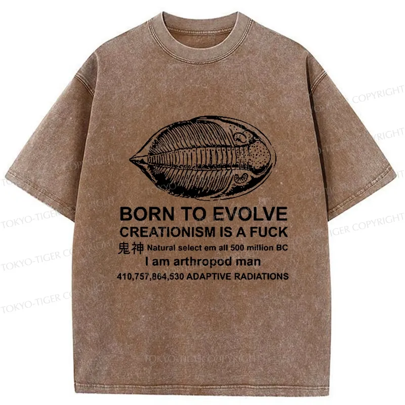 Tokyo-Tiger Born To Evolve Washed T-Shirt