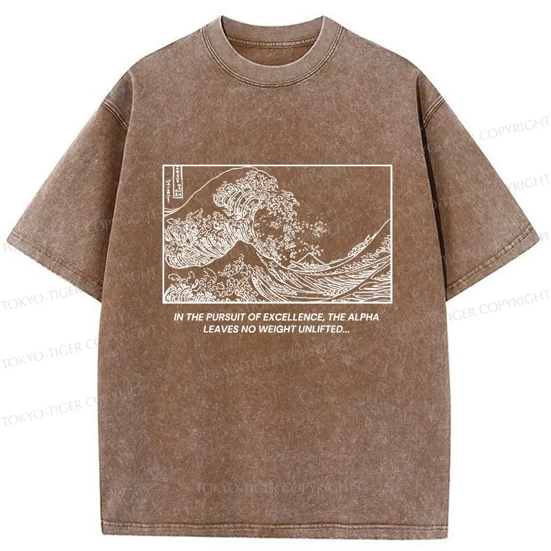 Tokyo-Tiger Great Wave Washed T-Shirt