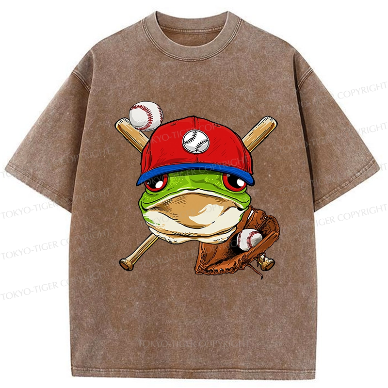 Tokyo-Tiger Baseball Frog Washed T-Shirt
