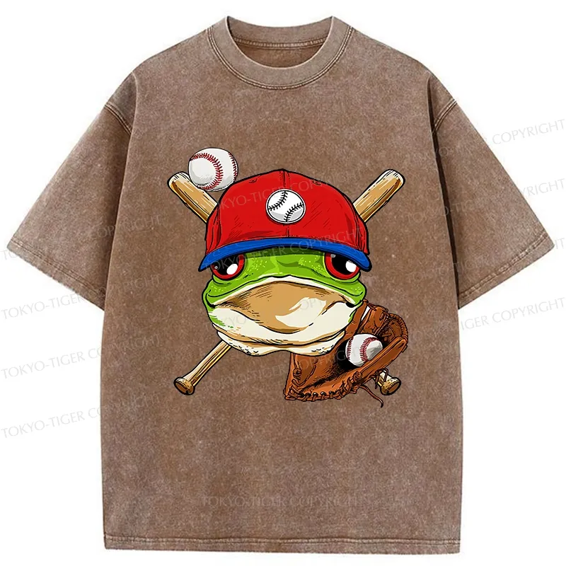 Tokyo-Tiger Baseball Frog Washed T-Shirt