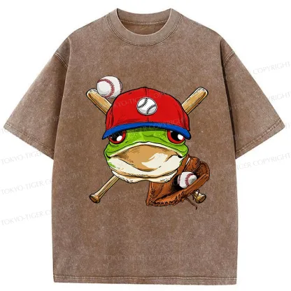 Tokyo-Tiger Baseball Frog Washed T-Shirt
