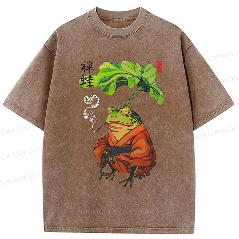 Tokyo-Tiger Zen Frog Washed T-Shirt