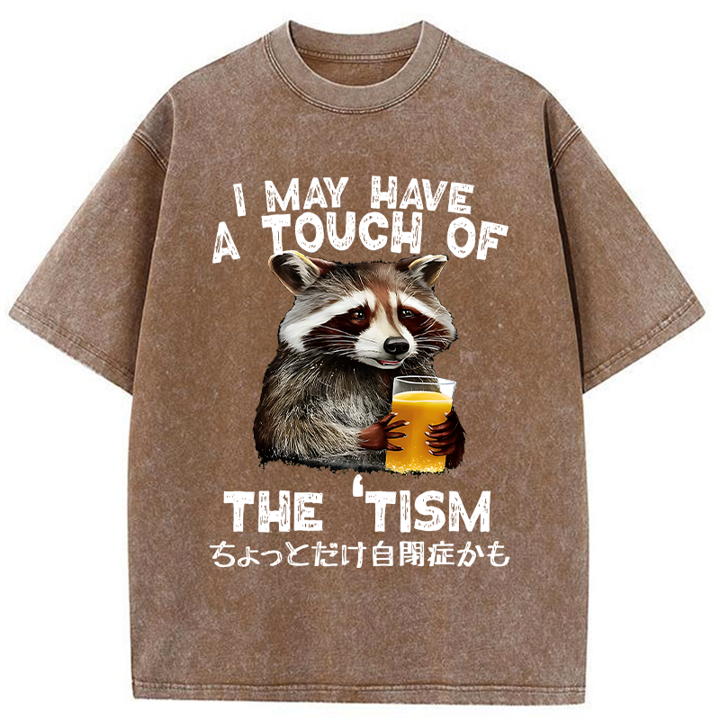 Tokyo-Tiger Autistic Raccoon Washed T-Shirt