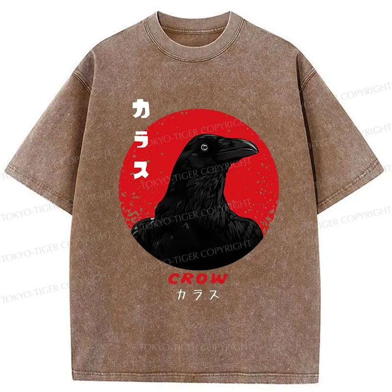 Tokyo-Tiger Mysterious Crow Washed T-Shirt
