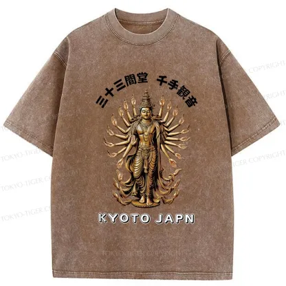 Tokyo-Tiger Senju Kannon Washed T-Shirt