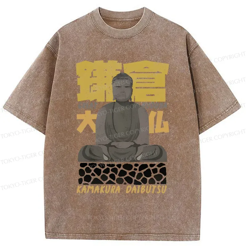 Tokyo-Tiger Kamakura Daibutsu Washed T-Shirt