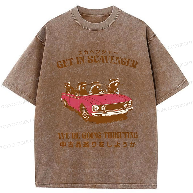Tokyo-Tiger Get In Scavenger Washed T-Shirt