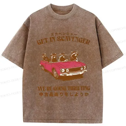 Tokyo-Tiger Get In Scavenger Washed T-Shirt