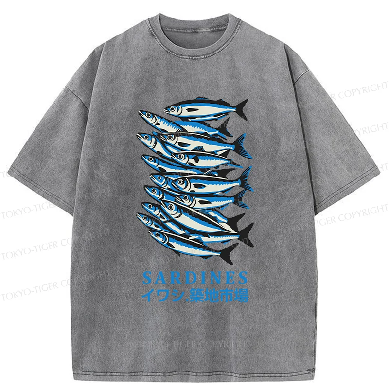 Tokyo-Tiger Tokyo Fish Market Washed T-Shirt