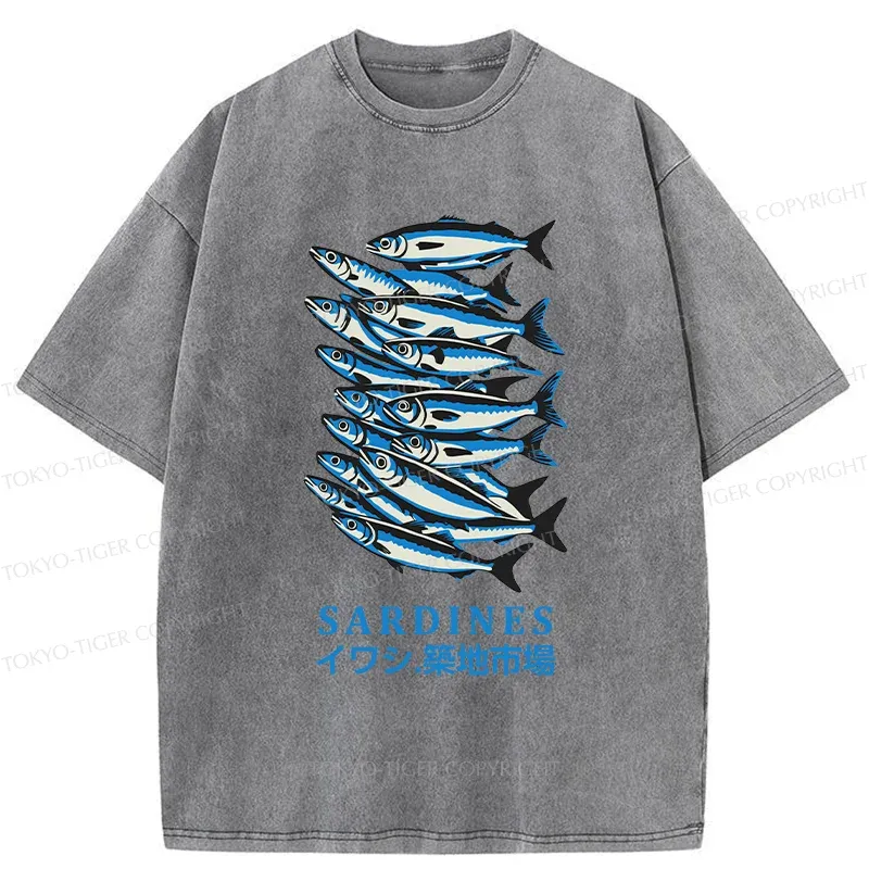Tokyo-Tiger Tokyo Fish Market Washed T-Shirt