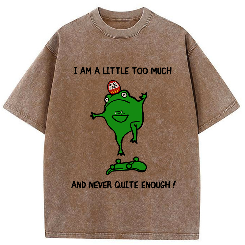 Tokyo-Tiger Funny Frog Skateboard Washed T-Shirt