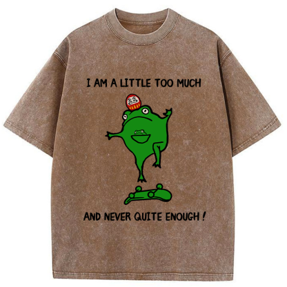 Tokyo-Tiger Funny Frog Skateboard Washed T-Shirt