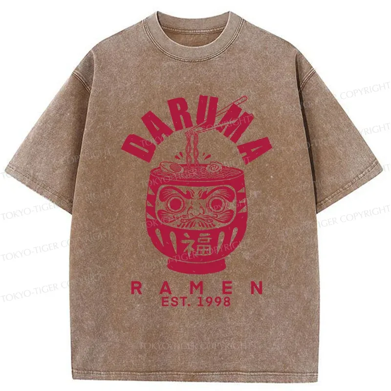 Tokyo-Tiger Daruma Ramen Washed T-Shirt