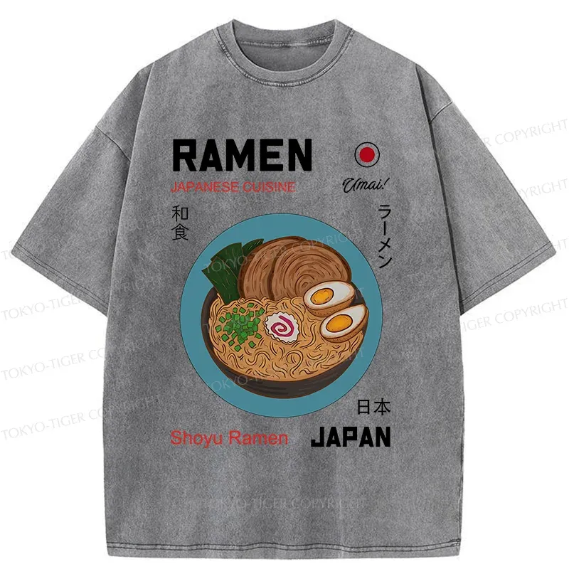 Tokyo-Tiger Japanese Classic Ramen Washed T-Shirt