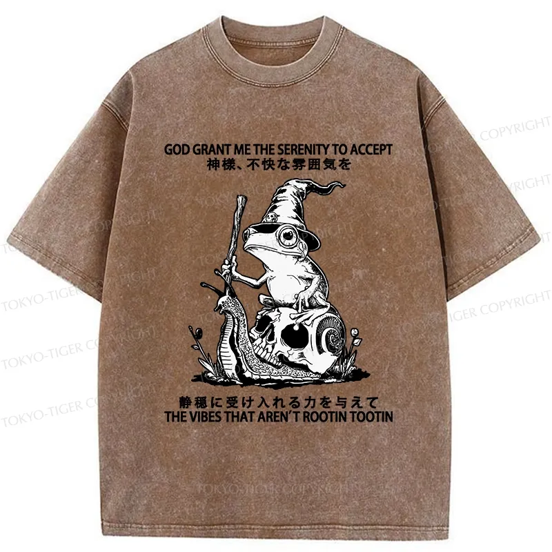 Tokyo-Tiger God Grant Me The Serenity Washed T-Shirt
